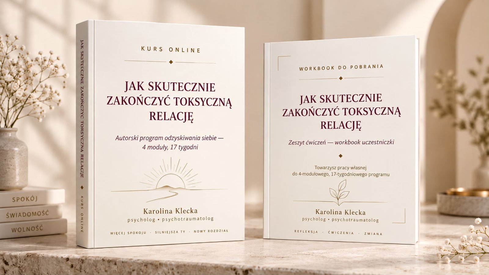 Wizualizacja kursu i workbooka Jak skutecznie zakończyć toksyczną relację